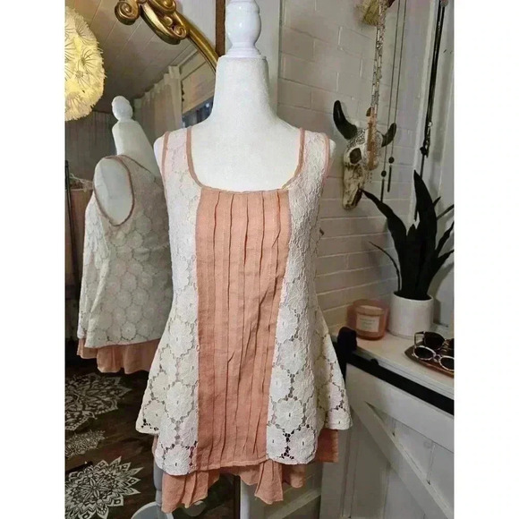 Altar'd State Women's Size M Lace and Frill Boutique Style Top - Picture 1 of 6